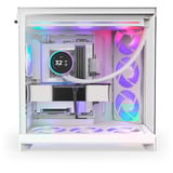 NZXT H9 Flow RGB+ midi tower behuizing Wit (mat) | 2x USB-A | 1x USB-C | RGB | Tempered Glass