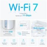 TP-Link Deco BE65 WiFi 7 Mesh Tri-Band 2-Pack mesh router Wit, 2 stuks