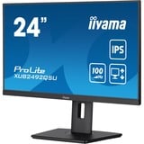 iiyama ProLite XUB2492QSU-B1 23.8" monitor Zwart (mat), HDMI, DisplayPort, USB, Audio