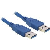 DeLOCK USB-A 3.0 > USB kabel Blauw, 1,5 meter
