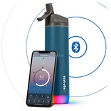 HidrateSpark Steel Straw DeepBlue slimme drinkfles, 620 ml Donkerblauw, Bluetooth