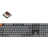 Keychron K5 Max-H3Z, toetsenbord Grijs/zwart, BE Lay-out, Gateron Low Profile 2.0 Mechanical Brown, RGB leds, 100%, Double-shot PBT, Hot-swappable, Bluetooth, 2.4GHz