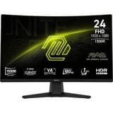 MSI MAG 242C 23.6" Curved gaming monitor Zwart, 180 Hz, HDMI, DisplayPort, Adaptive-Sync