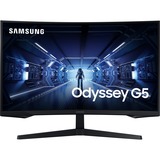SAMSUNG Odyssey LC27G55TQWRXEN 27" Curved Gaming Monitor Zwart, HDMI, DisplayPort, 144 Hz