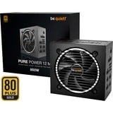 be quiet! Pure Power 12M modulaire 850 watt voeding  Zwart, 1x 12V-2x6, 4x PCIe, 4x PCIe, Kabelmanagement