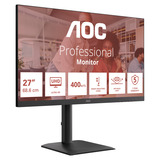 AOC U27E4CV 27" 4K UHD monitor Zwart, HDMI, DisplayPort, Audio, USB-C