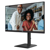 AOC U27E4CV 27" 4K Ultra HD monitor Zwart, 1x DisplayPort, 2x HDMI, 1x USB-C, 4x USB-A, 1x RJ-45