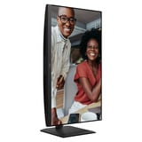 AOC U27E4CV 27" 4K Ultra HD monitor Zwart, 1x DisplayPort, 2x HDMI, 1x USB-C, 4x USB-A, 1x RJ-45