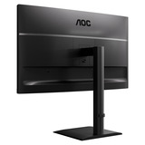 AOC U27E4CV 27" 4K Ultra HD monitor Zwart, 1x DisplayPort, 2x HDMI, 1x USB-C, 4x USB-A, 1x RJ-45