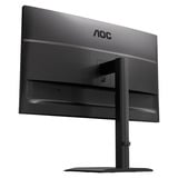 AOC U27E4CV 27" 4K Ultra HD monitor Zwart, 1x DisplayPort, 2x HDMI, 1x USB-C, 4x USB-A, 1x RJ-45