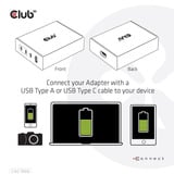 Club 3D Travel Charger 132W GAN technology Zwart, USB-A, USB-C, Power Delivery (PD) 3.0