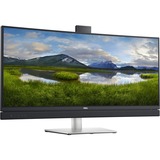 Dell C3422WE 34" UltraWide Monitor Zwart/zilver, HDMI, DisplayPort, 2x USB-A 3.2 (5 Gbit/s), USB-B 3.0, USB-C, RJ-45