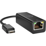 HP USB-C > RJ-45 adapter Zwart, 0,1 meter