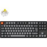 Keychron K8 Max-J4Z, toetsenbord Zwart, BE Lay-out, Keychron Super Banana, RGB leds, 80%, Double-shot ABS, Hot-swappable, Bluetooth, 2.4GHz