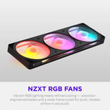 NZXT F360 RGB case fans Zwart, 3 stuks, 360 x 120 x 25 mm, PWM
