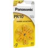 Panasonic Pana Zinc Air PR-10L/6LB    1.4V     6er batterij 