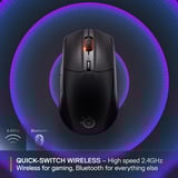 SteelSeries Rival 3 Wireless Gen 2 gaming muis Zwart, 18.000 dpi, RGB, 2.4GHz / Bluetooth 5.0