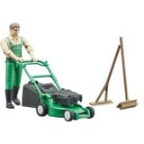 bruder bworld Tuinman met grasmaaier Speelfiguur 62103