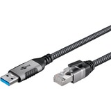 goobay Netwerkadapter USB-A 3.2 Gen1 naar RJ-45 Zwart/zilver, 1 meter