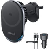 Anker 25W Prime draadloze autolader Zwart, 1x USB-C, 1x USB-A
