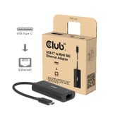 Club 3D USB-C naar 10Gb-LAN Ethernet adapter Zwart