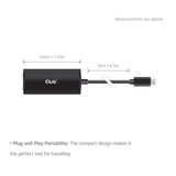 Club 3D USB-C naar 10Gb-LAN Ethernet adapter Zwart