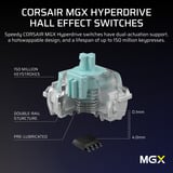 Corsair VANGUARD PRO 96 RGB mechanisch gaming toetsenbord Zwart, US lay-out (QWERTY), Corsair MGX, 96%, RGB, Keycaps PBT double-shot, ABS single-shot, Hot-swap