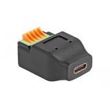 DeLOCK USB Type-C female > klemmenblokadapter Zwart