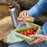 Emsa Clip & Go Yoghurtbox 0,6 L lunchbox Lichtgroen/transparant, met "buighoek" en deksel