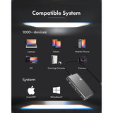 ICY BOX IB-AD1030-C - USB-C naar 3x HDMI adapter Zwart