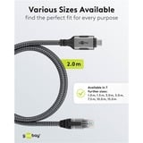 goobay Netwerkadapter USB-C 3.2 Gen1 naar RJ-45 Zwart/zilver, 2 meter