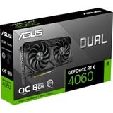 ASUS DUAL GeForce RTX 4060 EVO OC grafische kaart 1x HDMI, 3x DisplayPort, DLSS 3