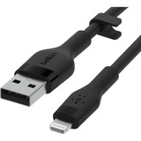 Belkin BOOSTCHARGE Flex USB-A-kabel met Lightning-connector Zwart, 1 m