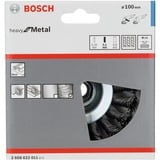 Bosch 1 Kegelb.M14,100mm,gez.,0,5mm staal borstel 