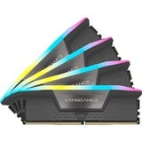 Corsair 64 GB DDR5-6200 Quad-Kit werkgeheugen Zwart, CMH64GX5M4B6200C32, Vengeance RGB, XMP