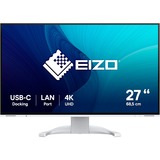 EIZO FlexScan EV2740X-WT 27" 4K Ultra HD monitor Wit, 1x DisplayPort, 2x HDMI, 2x USB-C, 3x USB-A, 1x RJ-45