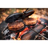 Petromax Burger Iron bg-iron bakvorm Zwart/houtkleur