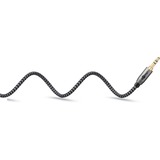 goobay Plus 3,5 mm stereo jack naar 3,5 mm stereo jack 90° kabel Zwart/zilver, 0,5 meter