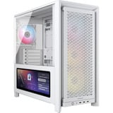 Corsair FRAME 4000D LCD RS ARGB Premium midi tower behuizing Wit | 3x USB-C | RGB | Tempered Glass