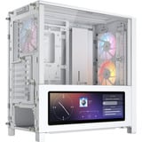 Corsair FRAME 4000D LCD RS ARGB Premium midi tower behuizing Wit | 3x USB-C | RGB | Tempered Glass