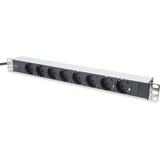 Digitus 8-voudige stekkerdoos DN-95401 Zwart/aluminium