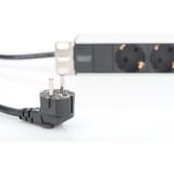 Digitus DN-95401 8-voudige stekkerdoos Zwart/aluminium, 8x stekker