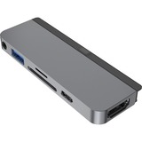 Hyper HyperDrive 6-in-1 USB-C Hub dockingstation Donkergrijs