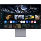 Samsung Smart Monitor M9 M90SF 32" 4K Ultra HD Zilver, 1x DisplayPort, 1x HDMI, 1x USB-C, 2x USB-A, 165 Hz, Wi-Fi 5, BT, Webcam