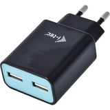 i-tec USB Power Charger 2 Port 2.4A Zwart