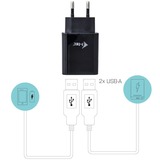 i-tec USB Power Charger 2 Port 2.4A Zwart