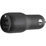 Belkin BOOSTCHARGE 32w USB-C PD + USB-A autolader Zwart