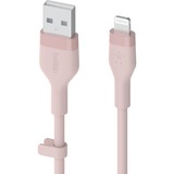 Belkin BOOSTCHARGE Flex USB-A-kabel met Lightning-connector Roze, 1 m