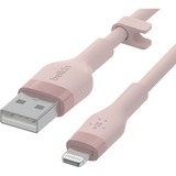Belkin BOOSTCHARGE Flex USB-A-kabel met Lightning-connector Roze, 1 m