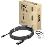 Club 3D USB 3.2 Gen1 Active Repeater kabel, 10 meter verlengkabel Zwart, Inclusief CAC-1408 USB Type-A - Micro-USB
